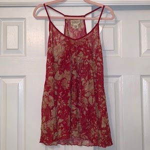 Ralph Lauren sheer lace racer-back top